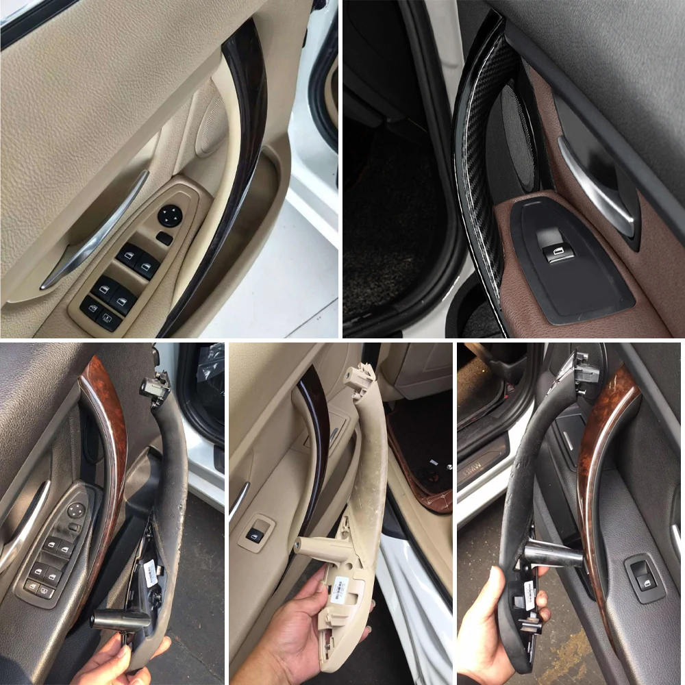 Maniglie Interne Portiere | Per BMW Serie 3 4S M3 M4 F34 F35 F36 F82 F83 | Nera Posteriore Sinistra