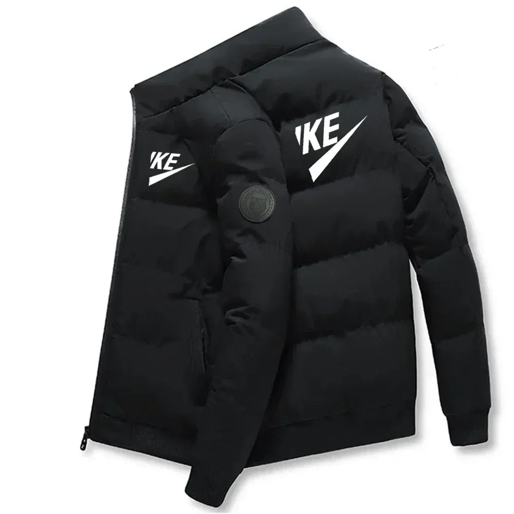 

2023 Standing Collar Men's Cotton Coat Warm t Winter New Men's Cotton Down jacket Thickened Korean Version Down Coat Hooded