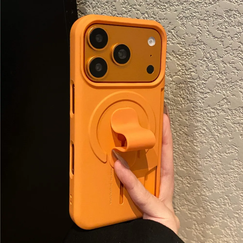 Soft Silicone Grip Holder with Card Slot and Shockproof Magnetic Case Cover