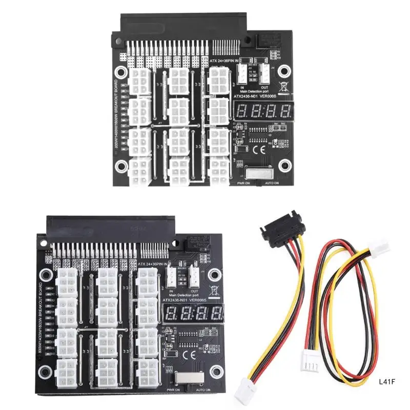 Power Supply Adapter Board 2200W to 12x 6P Power Board Support 36+24pin