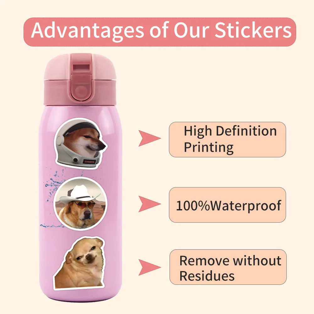 55 Stück neue lustige Hunde-Graffiti-Aufkleber – dekorative DIY-Aufkleber für Roller und Gepäck, AufnahmeYourLife Store – Detail 8
