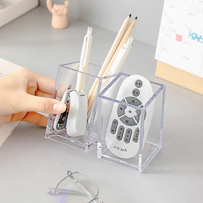 Transparent Cosmetic Makeup Acrylic Makeup Brush Tool Storage Box Case Pen Pencil Holder Table Organizer Tool For Desk makeup organizer makeup storage box cosmetic storage box storage box