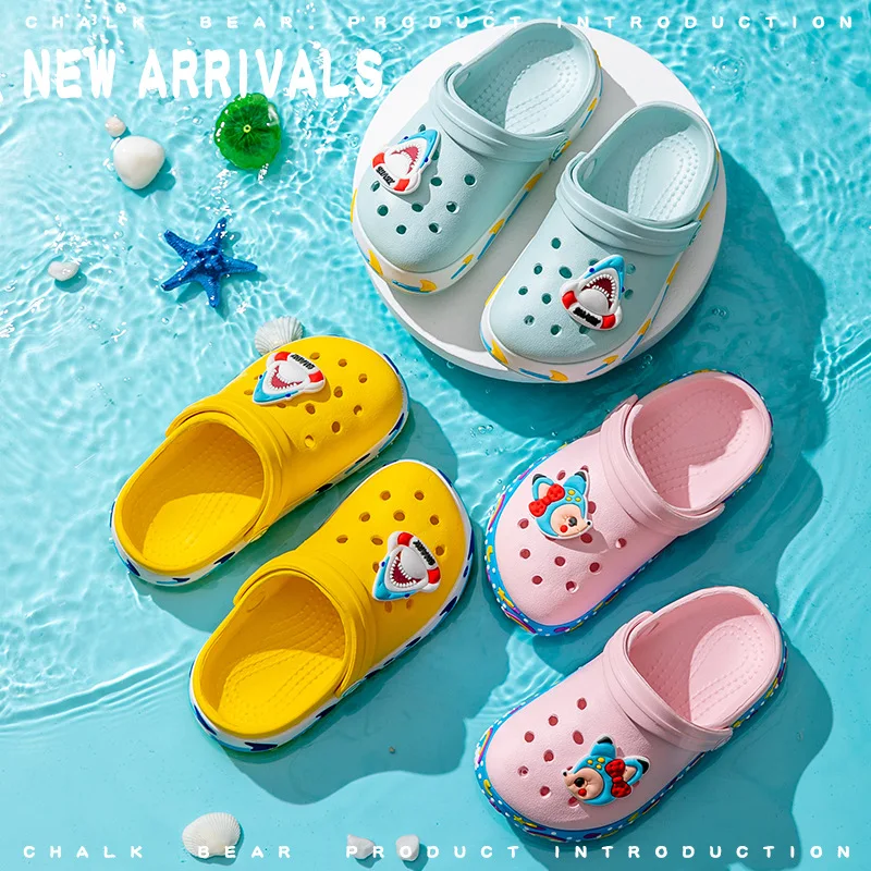 children's shoes for sale Kids Slippers Boys Girls Summer Cartoon Sandals Children's Clogs Non-slip Mules Baby EVA Slippers Beach Flip Flops Cute Slides extra wide fit children's shoes