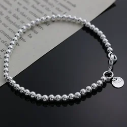 Exquisite Silver Plated Beaded Bracelet - Fashion Charm Jewelry (20CM LONG)