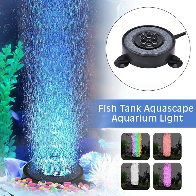 Lumière de bulle d'air d'aquarium de 5 pouces 12Leds, lampe de