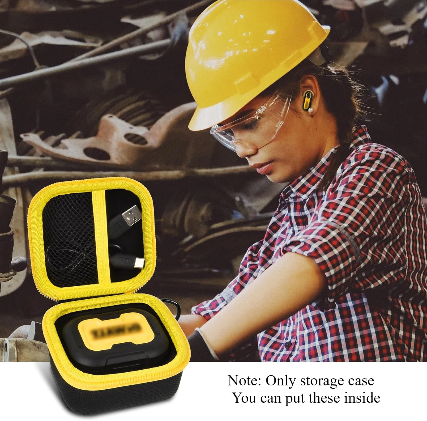 （CASE ONLY) Earbud Case Compatible with DEWALT True Wireless Bluetooth TWS Headphones/for Raycon The Everyday Microphone