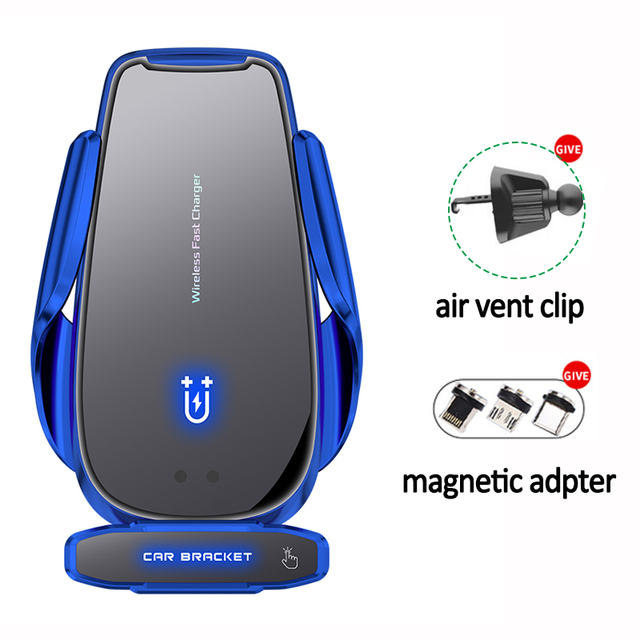 Car Wireless Charger Magnetic Automatic Clamping Car QI Fast Charging Mount Holder For iPhone 13 12 Pro Max 11 Mobile phone