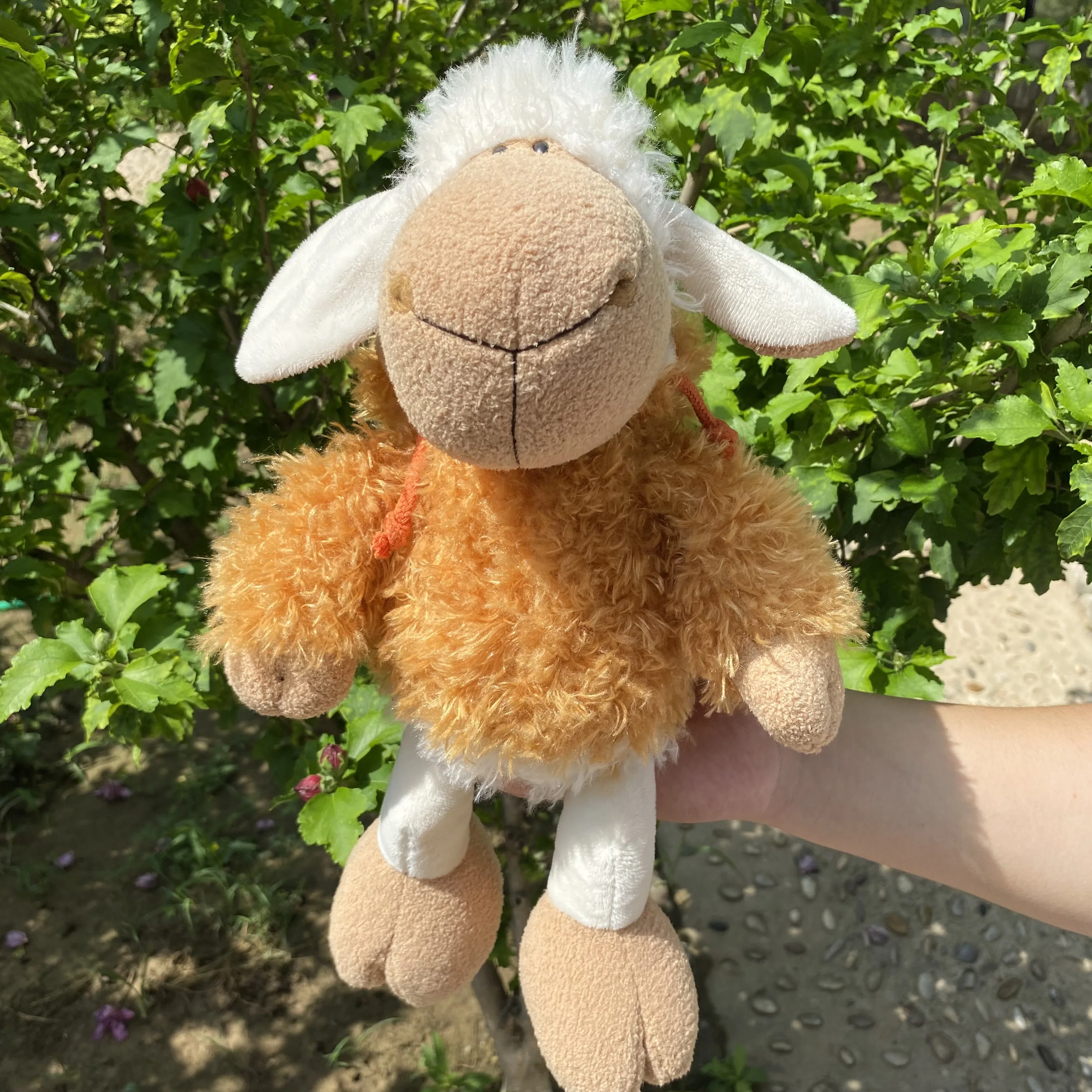 Orange original Long plush Sheep Stuffed Animal Plush simulation Lamb