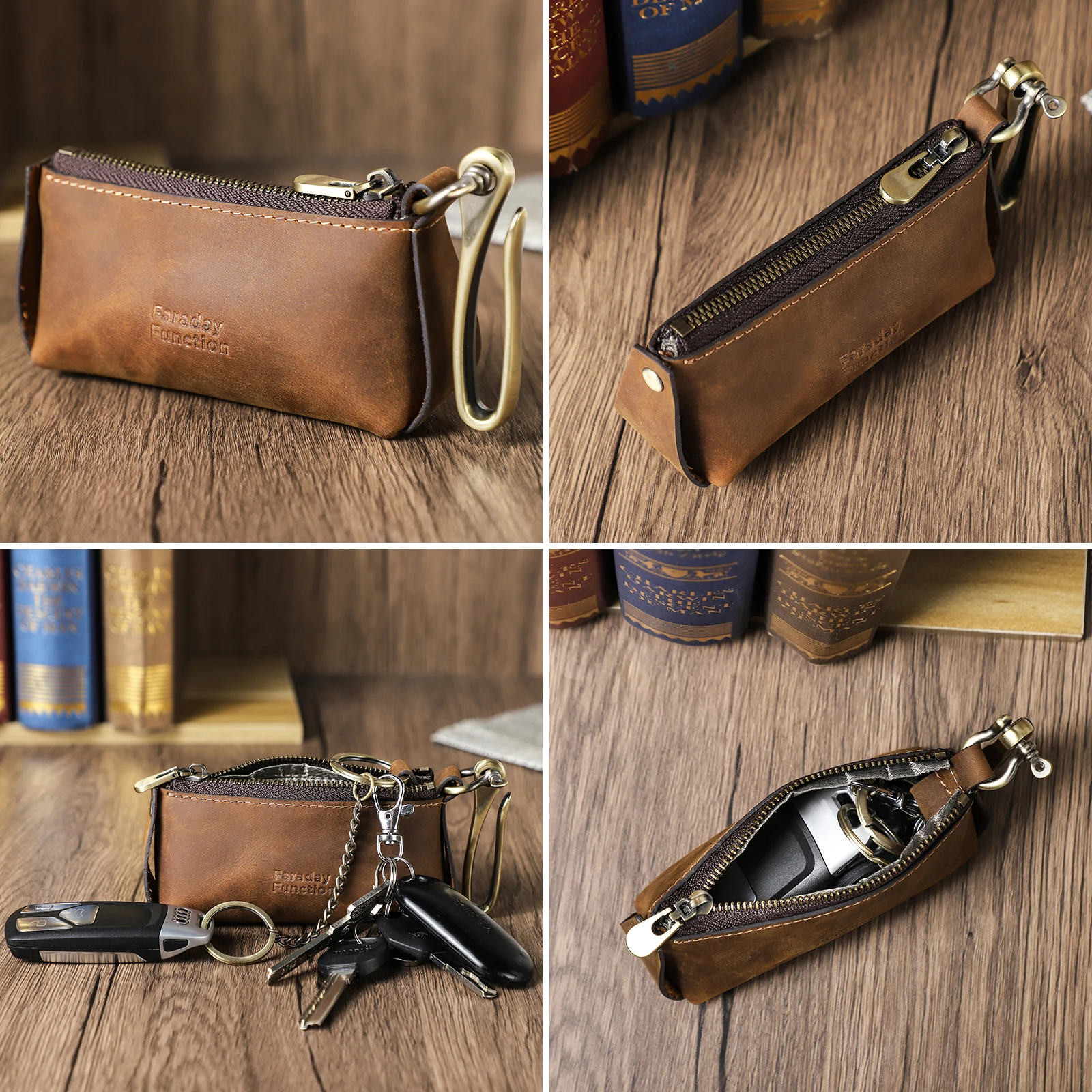 Faraday Pouch for Car Keys Faraday Bag Car RFID Signal Blocking Holder Key Fob Protector Anti-Theft Key Wallets key protector,key case,key holder,key purse