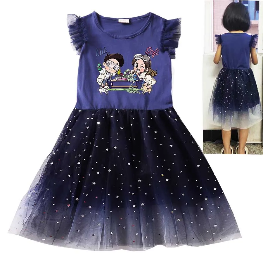 New Baby Girls Dresses Me Contro Te Kids Clothes Carnival Cosplay Costume Birthday Children Christmas Party Princess Dress+Bag