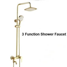 

Shower Faucet Set Bathroom Shower 3 Way Vanity Gold Bathroom Shower Faucet Set Rainfall Head Handhled Spray System