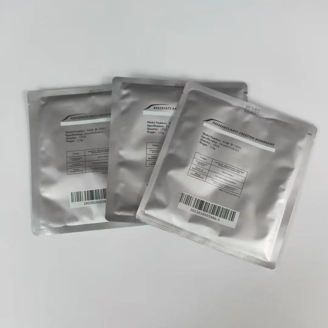 Membrana Anticongelante para Máquina de Criolipólisis, Lámina de Gel Anticongelante de 60g/70g/110g para Congelación de Grasa y Adelgazamiento Corporal, Desechable