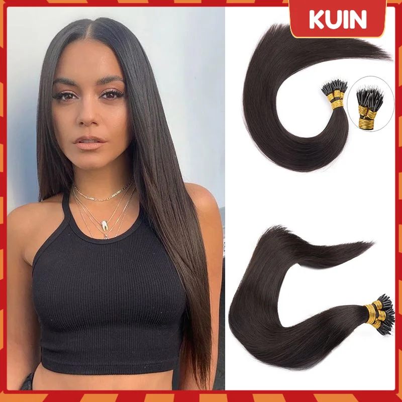 Natural Nano Rings Hair Extensions Micro Beads Hair Extensions Straight Platinum Remy Human Microring Hair Pre-Blonde 1 G/Pz