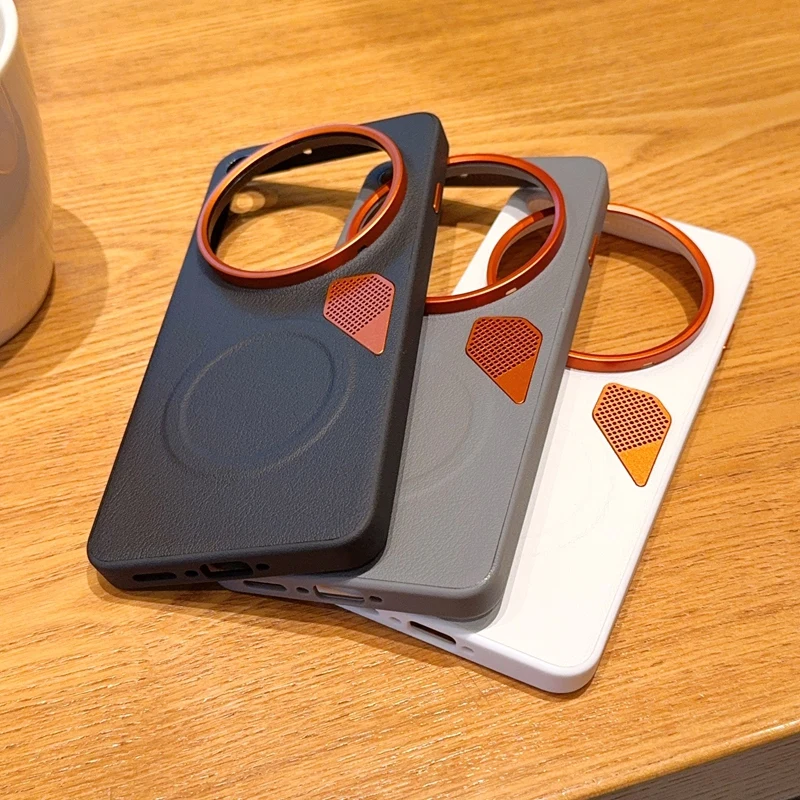 OPPO Find X9 Ultra Leather Magsafe Case with Lens Protection and Heat Dissipation