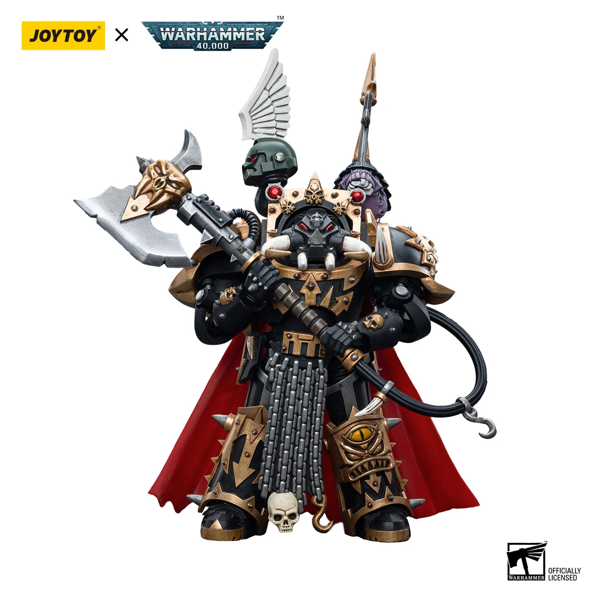 

[IN STOCK] JOYTOY 1/18 Action Figure Anime Warhammer Chaos Space Marines Black Legion Chaos Lord in Terminator Armour Model