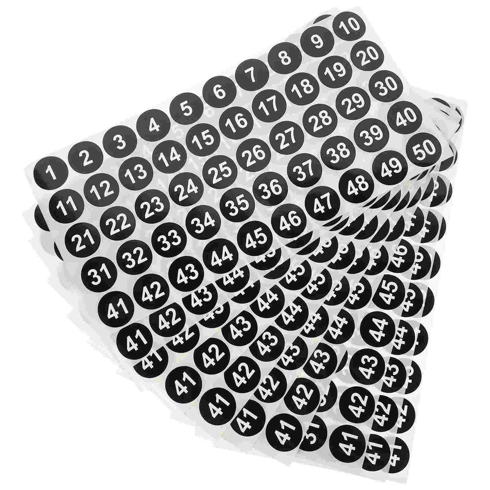 

10 Sheets Numbered Sticker Adhesive Number Sticker Number Classification Sticker