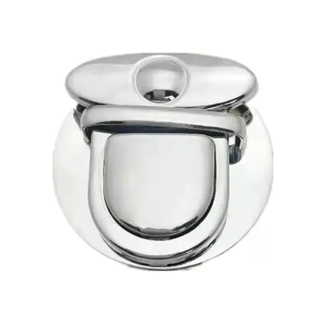 Shoulder Bag Turn Twist Lock Metal Buckle Bag Accessories Handbag Snap Clasps DIY Closure Lock for Purse Totes Silver