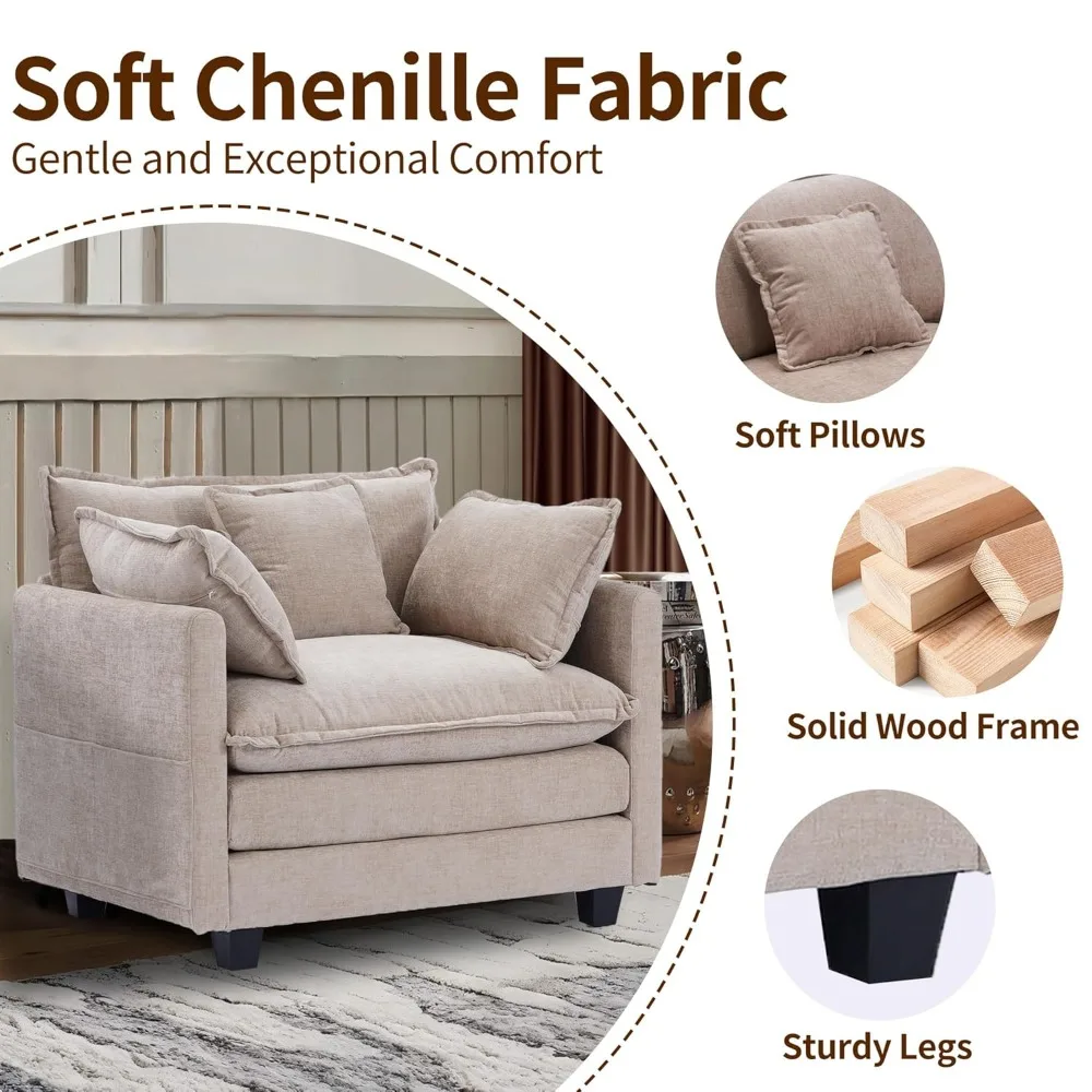 Chenille Lounge Chair 3