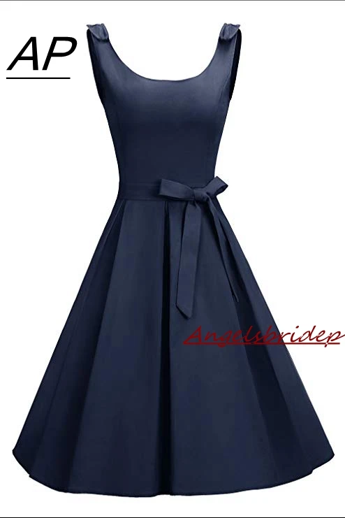 ANGELSBRIDEP Navy Blue Homecoming Dress Cute Short Stain con fiocco Sash occasioni speciali Cute 8th Grade Graduation Dresses Zipper