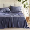 Dreamreal Cooling Bed Sheet Set 100% Bamboo Bedding Sheets Hotel Luxury Fitted & Flat Sheet Pillowcase Silky Soft Breathable 2