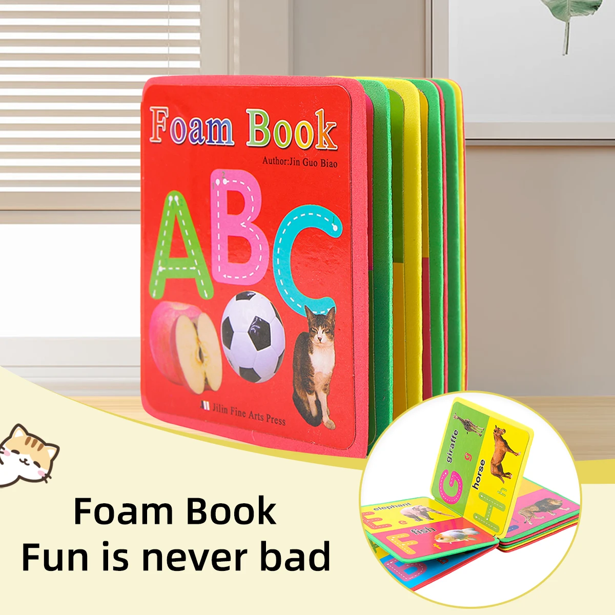 Children's English Eva Book Baby Cognitive Learning Rounded Corner Design Does Not Hurt Hands Beautifully Baby Educational Toys