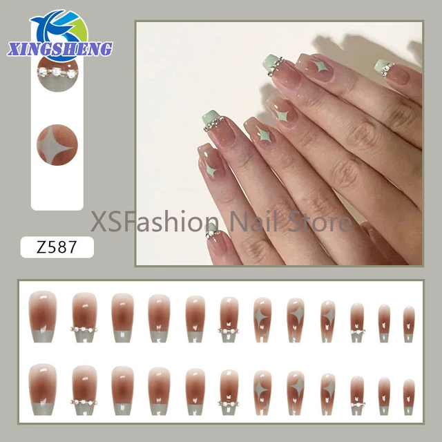 Buy Jelly Press on Nails, Y2K Nails, Almond Short Nails, Custom Nails,  Korean Nails, Cute Nails, Glue on Nails Online in India - Etsy