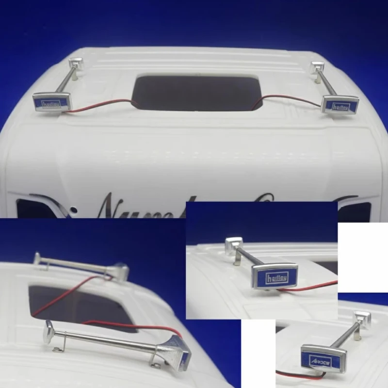 Tamiya Hadley Horn LED Logo Light Air Horn Lamp for Tamiya 1/14 RC Truck Scania 770s 56371 Volvo Tractor RC Trailer LESU Parts 5