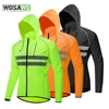 WOSAWE Thin Hooded Caps Reflective Running Jackets Windproof Water Rain Repellent Cycling Windbreaker Coat Bike Sports Jackets 1