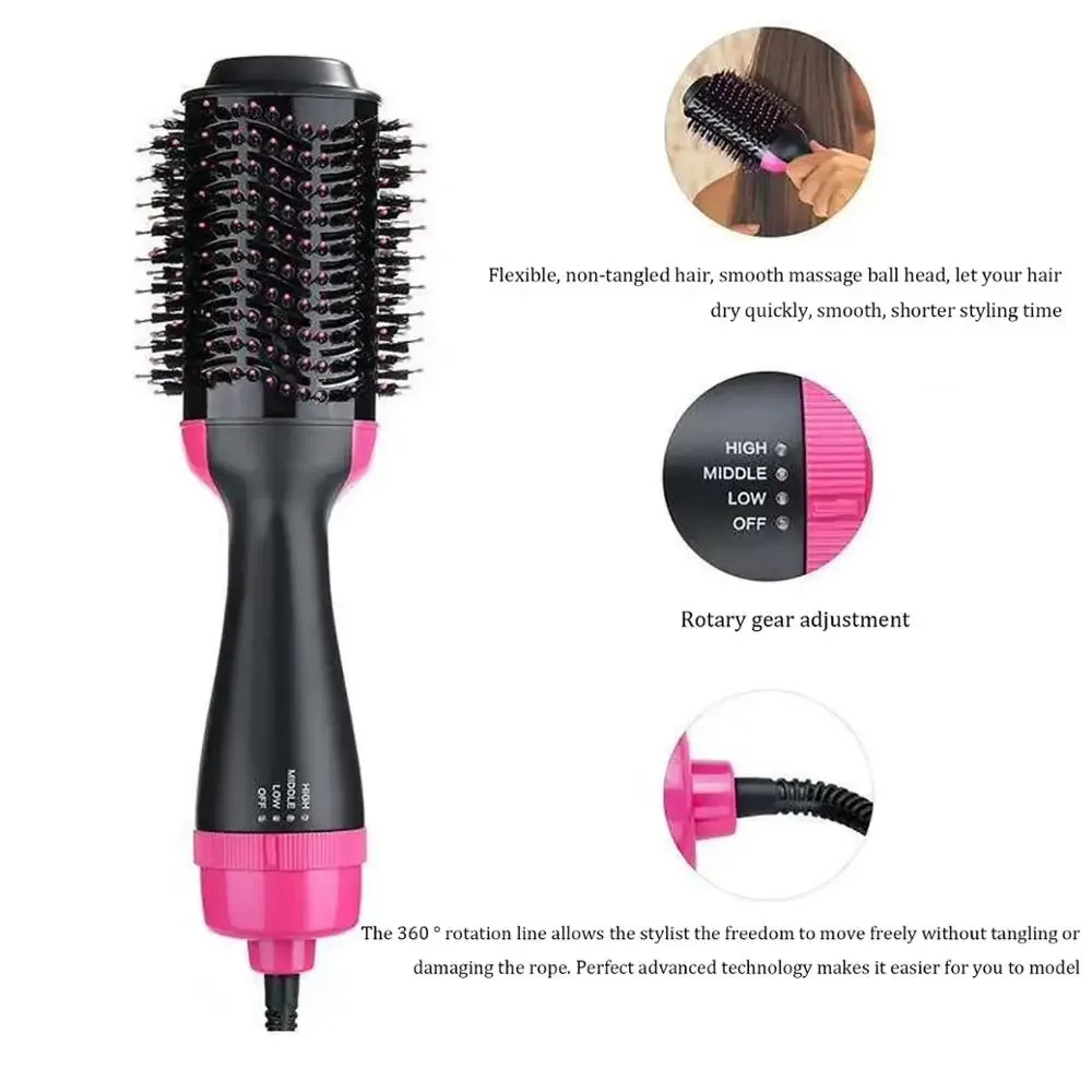 2 IN 1 Hair Dryer Straightener Curling Brush Hair Styling Tools 3