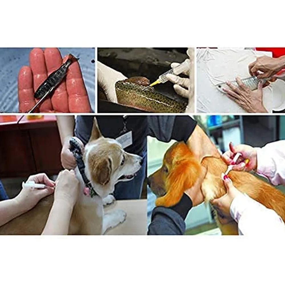 60Packs Pet Microchips 134.2khz Registration Animal Implant Chip Pet ID Chip for Dog Cat Cow Pig Rabbit Pigeon Fish