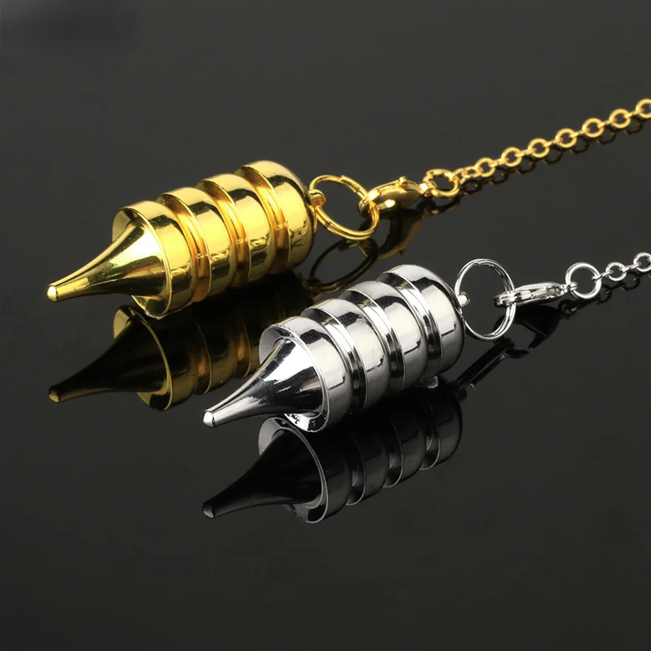 Gold Metal Pendulum for Divination with Copper Pendant - Real Reiki Dowsing Tool