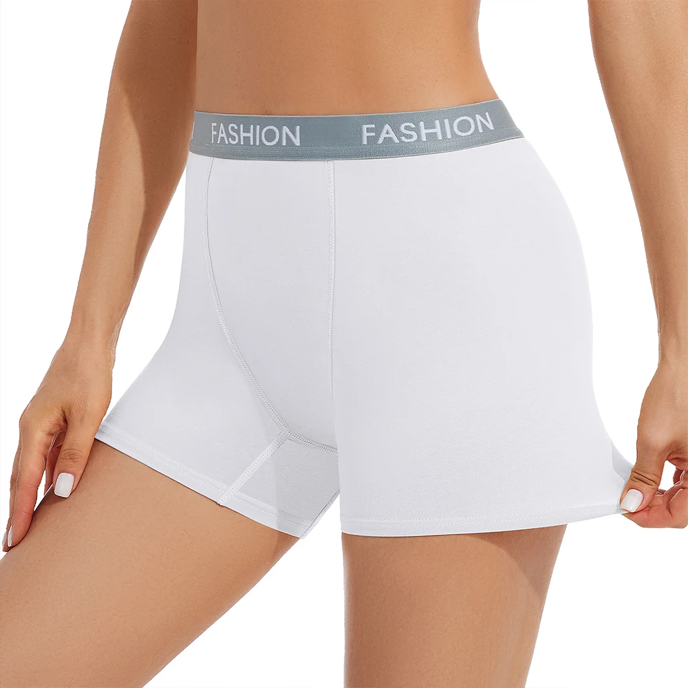 Women Boyshort Boxer Smooth Cotton Underpant Elastic Panties Anti Chafing Female  Underwear Protective Shorts Under The Skirt