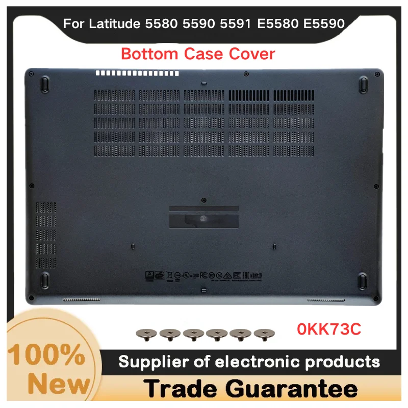 VBESTLIFE Custodia Inferiore di Ricambio per Latitude 5590, Custodia Inferiore della Base Inferiore del Laptop