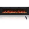 Dreamflame High Quality 72R In Media Electric Fireplace Heater 13 LED Colors 1500W Power Recessed And Wall Mounted Modern Style 1