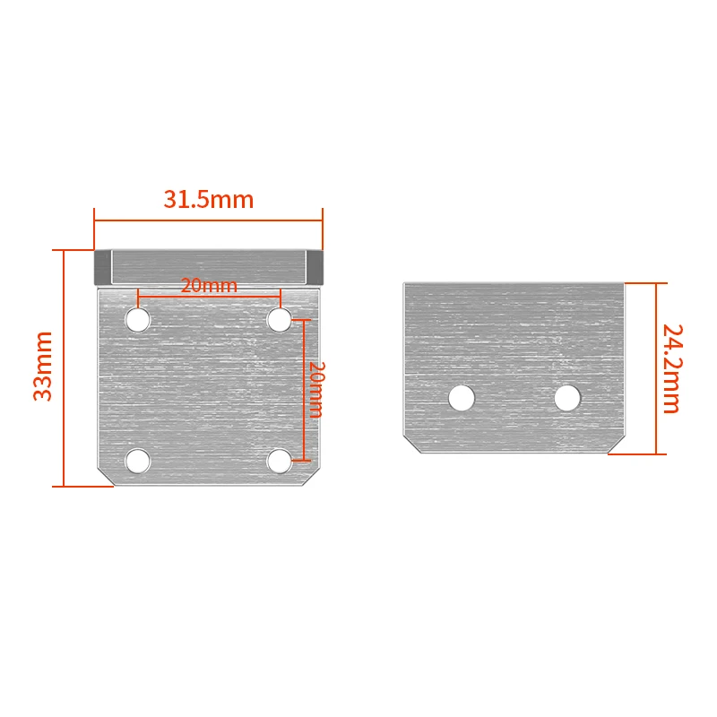 Kit de Atualização do Eixo y para Impressora 3d Trilhos Lineares Faça Você Mesmo Acessórios Fixos tipo l Ender3 Cr10 - Imagem 2