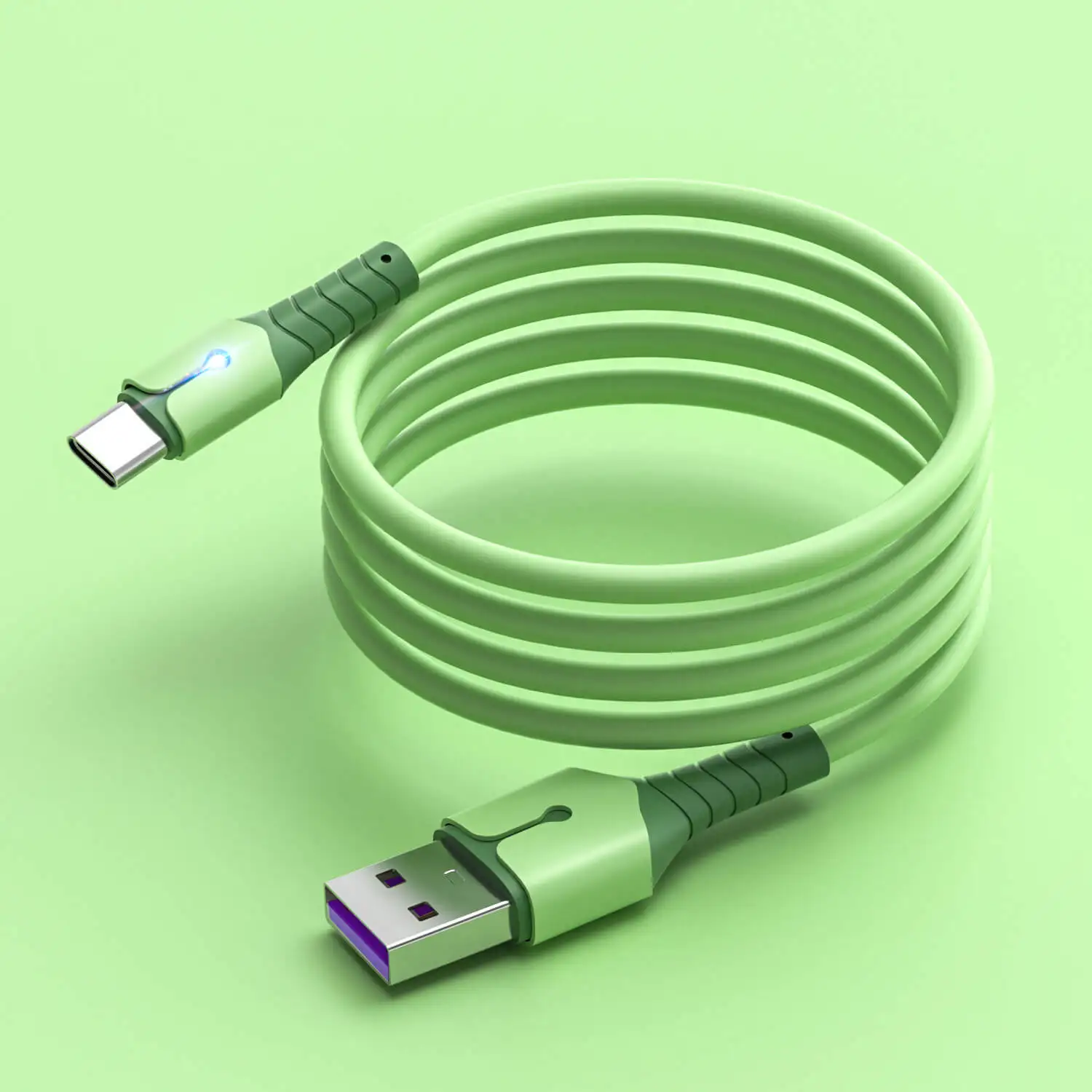Liquid Silicone USB Data Cable with LED Indicator