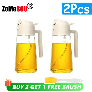 1-4Pc 2-in-1 Sprayer Pourer Oil Empty Bottle Plastic Oil Container Dispenser Vaporizer Kitchen Barbecue Camping Cooking Utensils 14