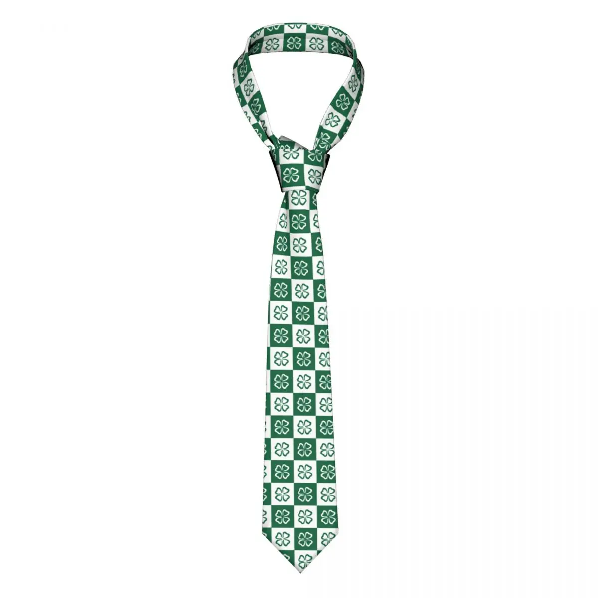 

Lucky Clover Necktie Unisex Skinny Polyester 8 cm Classic Irish St Patrick's Day Shamrock Neck Ties for Men Daily Wear Cravat