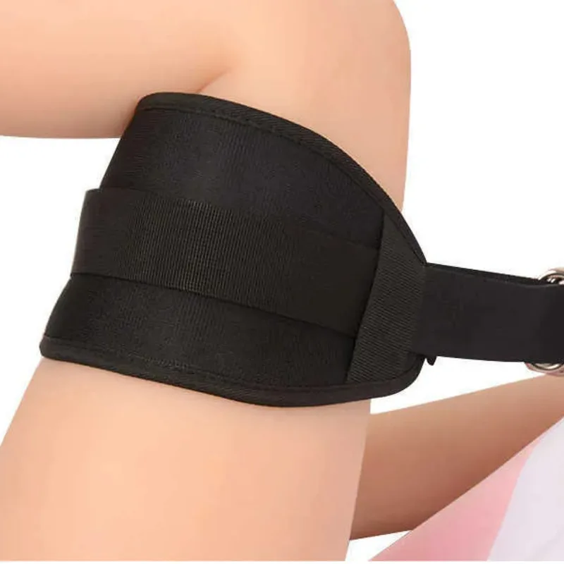 Black Nylon Thigh Rest Sling With Open Leg Belt For Couples Adult Toy Chest For Penetration Position Aid And Good Help SM Strap