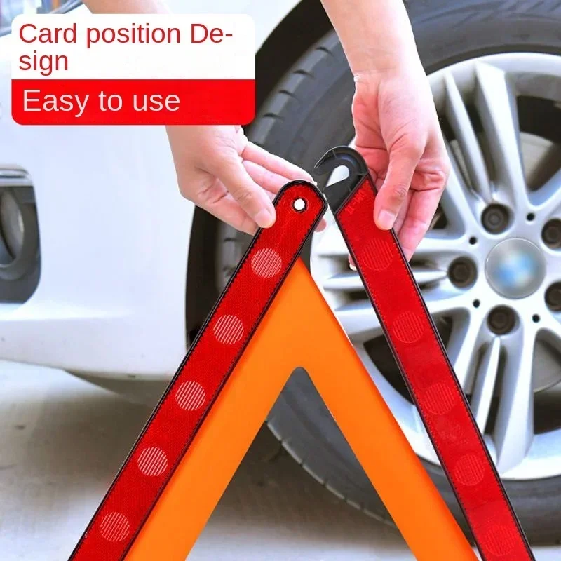 Red Reflective Portable Foldable Warning Triangle for Car Road Safety