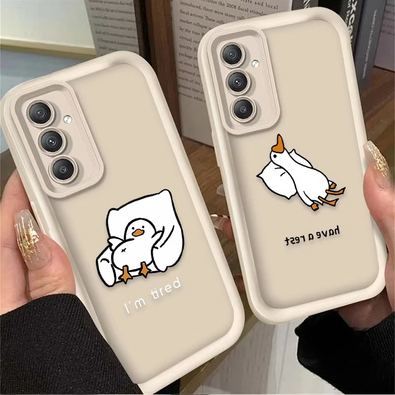 “Adorable Cartoon Duck Silicone Phone Case”