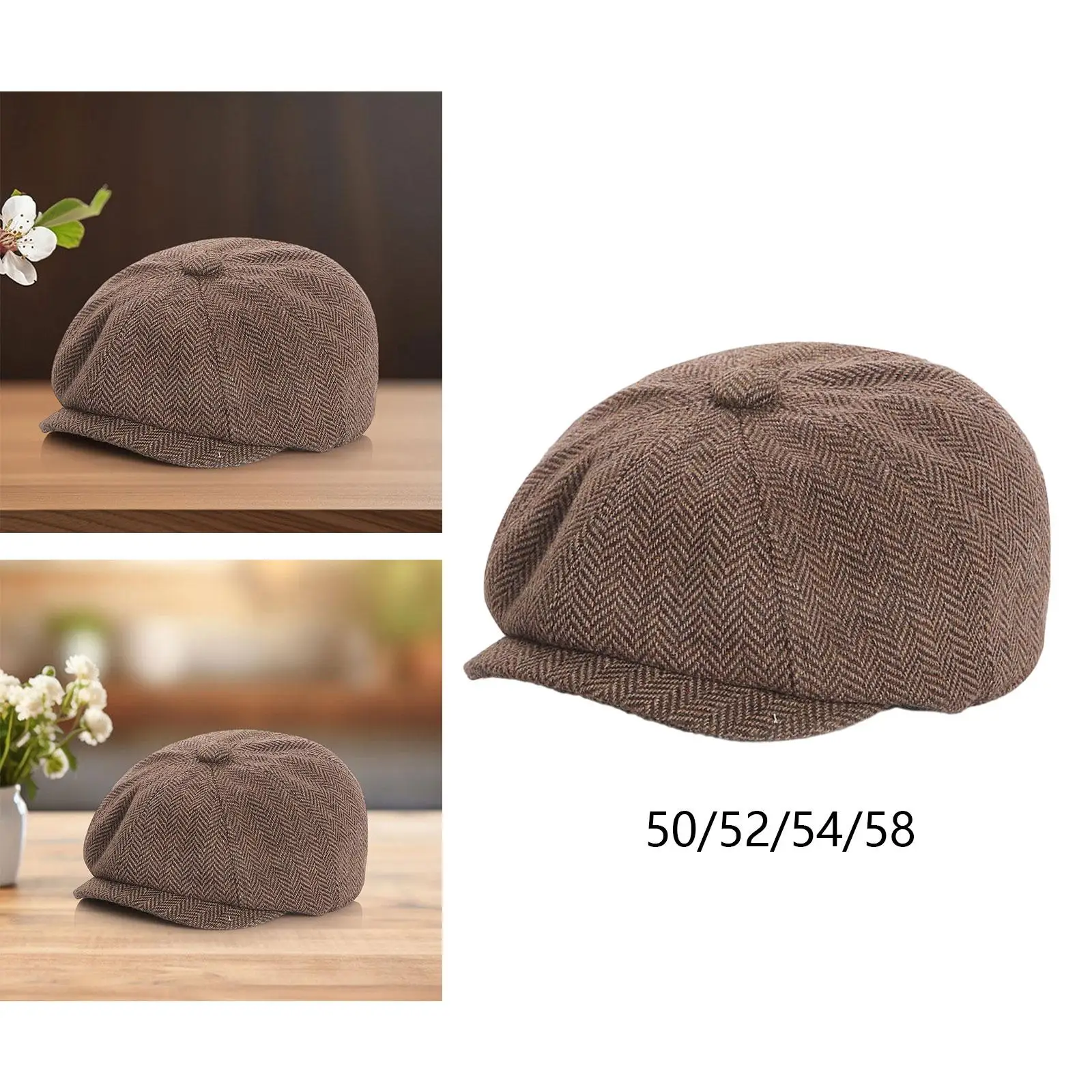Beret Hat British Autumn Winter Classic Painter Hat Fall Newsboy Hat Cabbie Hat for Fishing Hiking Traveling Outdoor Driving