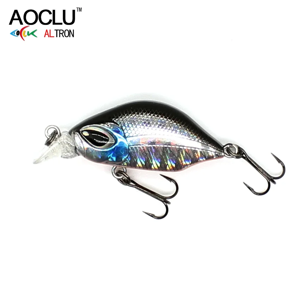 Aoclu Wobbler Affondante 30Mm 3.0G Hard Bait Minnow Crank Fishing Lure Flat Body Jerk Branzino 14 # Vmc Hook Spedizione Gratuita