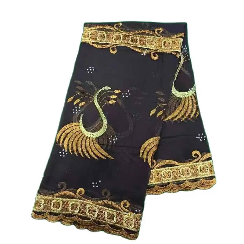 free shipping Hot Sale Fashion Muslim African Women Dubai Scarf Big Size Embroidery Cotton splicing with Net Women Hijab Scarf