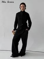 Veste courte à col montant pour femme, manteau court à simple boutonnage et manches longues, vêtements d'extérieur de Style décontracté, nouvelle collection printemps 2026 5