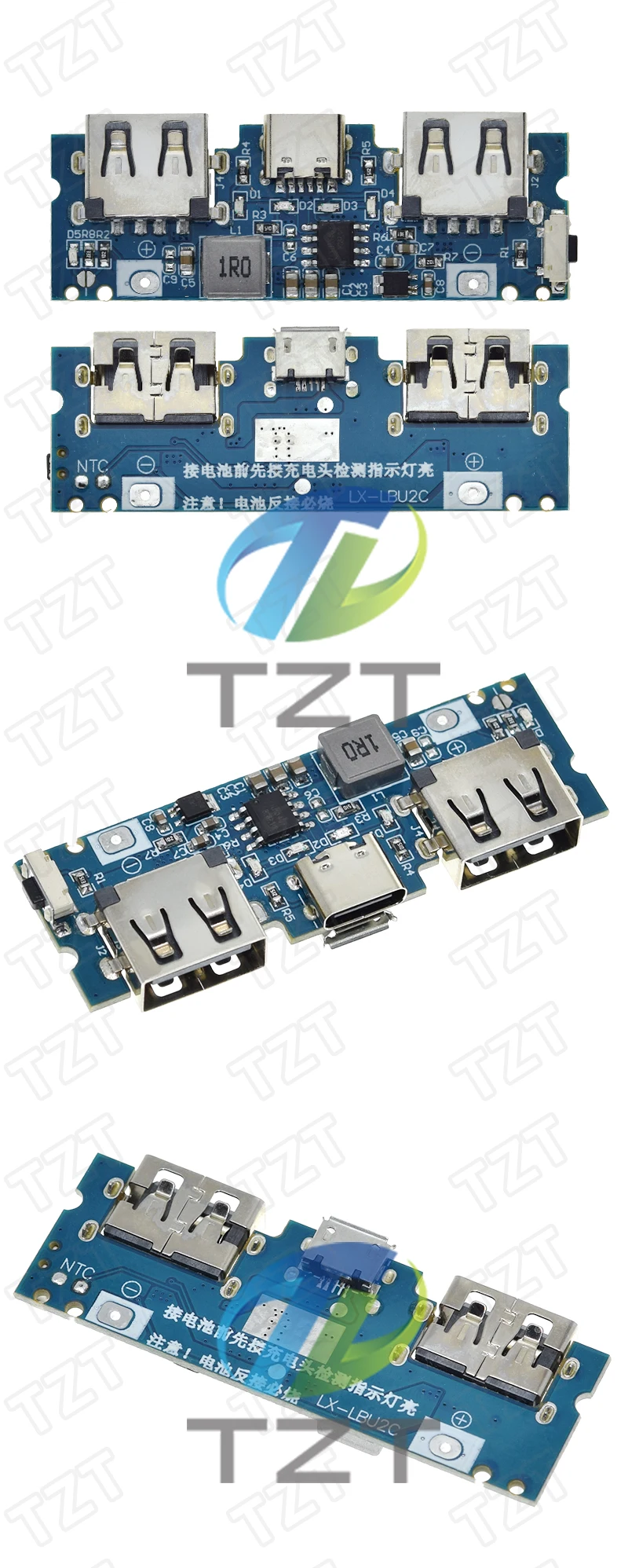 1/3PCS Micro/Typ-C USB 5V 2,4 A Dual USB 18650 Boost Batterie Ladegerät Bord mobile Power Bank Zubehör Für Telefon DIY – Detail 4