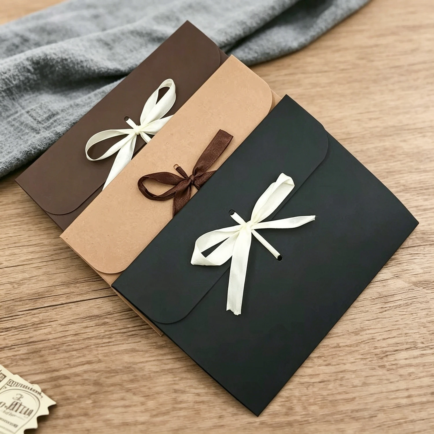 Große Kraftpapier-Box für Seidenschal-Verpackung Weiße Flache Geschenkbox Große Papierumschlagbox für Buch/Hochzeitsgeschenke Taschentücher