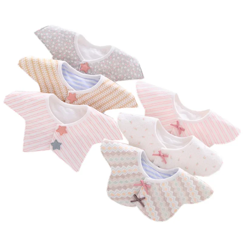 Baby Bibs Cotton Flower Waterproof Cloth Bibs Saliva Towel Rotating Baby Babador Feeding Smock Infant Burp Cloths Bandana Bibs