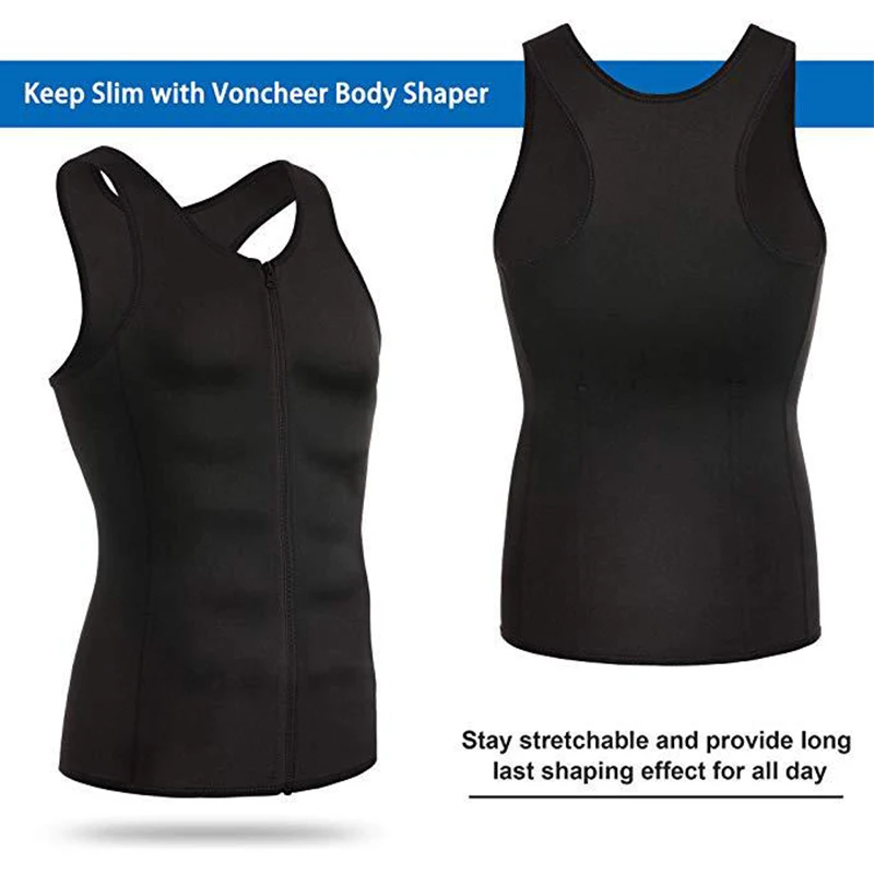 Men Compression Vest Slimming Sauna Sweat Body Shaper Tight
