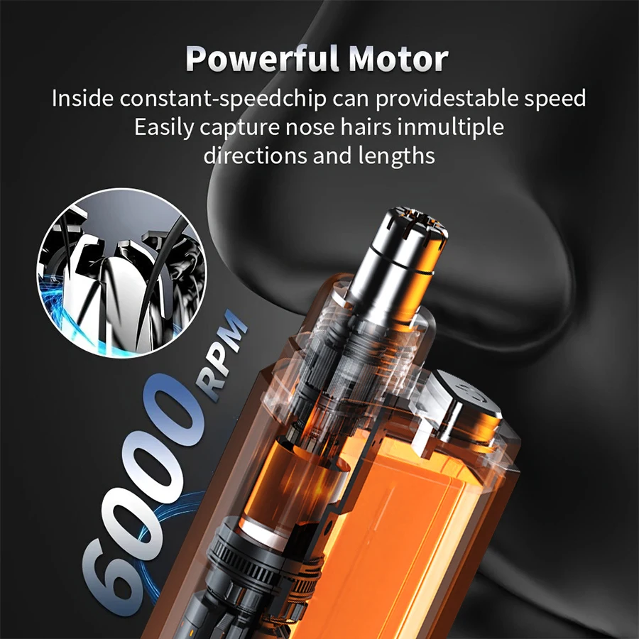Rechargeable Portable Nose Hair Trimmer Lighter Style Painless Ear Nose Groomer for Men and Women